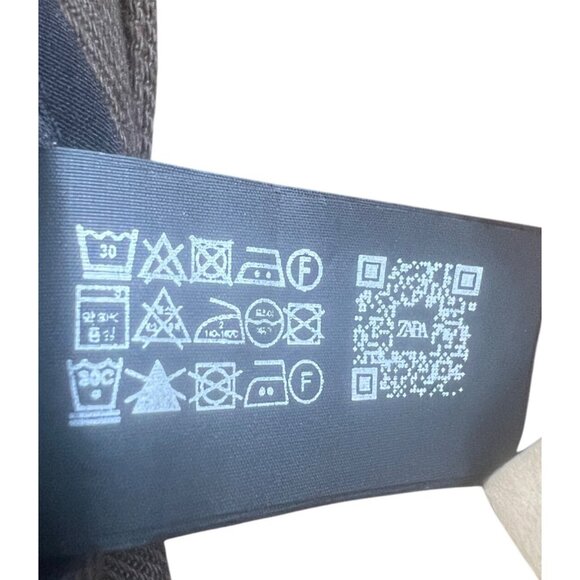 Zara Womens High Waisted Olive Green Wide-Leg Pants Size 29 - Picture 9 of 14